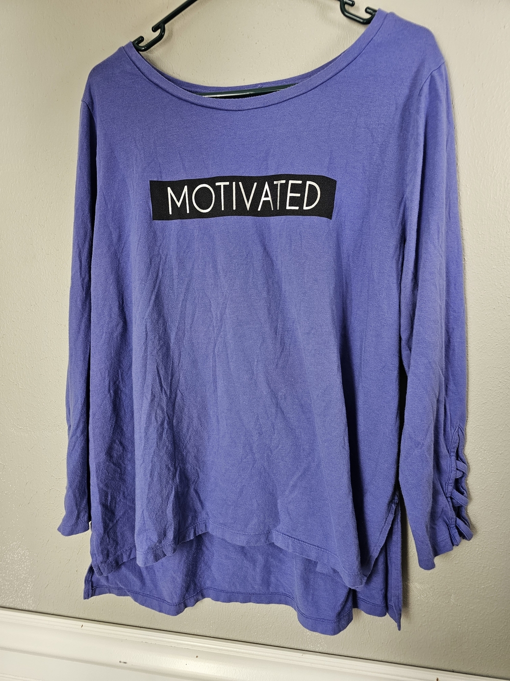 Livi Active Purple "MOTIVATED" Long Sleeve Tee